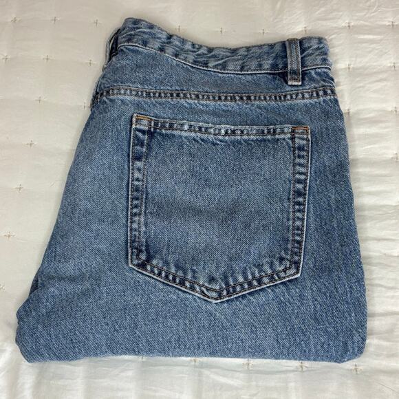 Zara Stone Wash Button Fly Jeans High Rise Straight Leg Women's 34 | Blue | EUC - Picture 11 of 11
